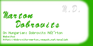 marton dobrovits business card